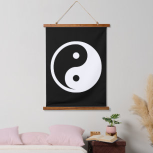 Tapisserie Suspendue Symbole Yin Yang - tatouage solide design 2