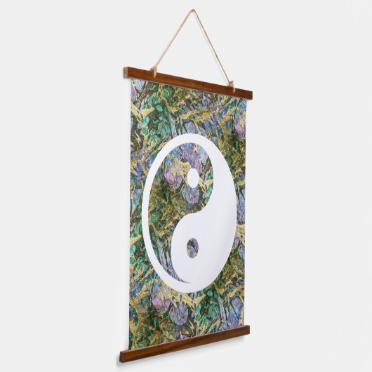 Tapisserie Suspendue Symbole Yin Yang - tatouage solide design 2 (Angulaire)