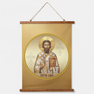 Tapisserie Suspendue T-Shirt à l'icône orthodoxe de Saint Sava