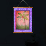 Tapisserie Suspendue Tapestry - Large Whimsical Flower<br><div class="desc">Presenting an oversized whimsical flower created in mixed media and mounted on a lavender digital background,  a most delightful work of art.</div>
