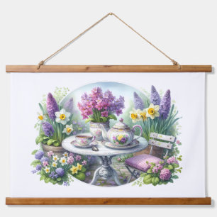 Tapisserie Suspendue Tea Party vintage à Floral dans le Jardin