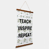 Tapisserie Suspendue Teach Inspire Repeat Classroom Wall (Angulaire)