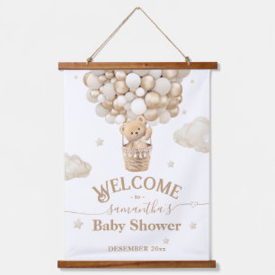 Tapisserie Suspendue Teddy Bear Balloon Bearly Wait Baby shower bienven