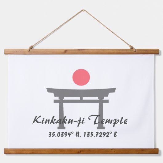 Tapisserie Suspendue Temple Kinkaku-ji Latitude Longitude (Devant)