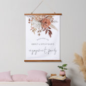 Tapisserie Suspendue Terracotta Florals Bienvenue (Chambre à coucher)