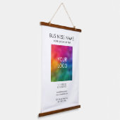 Tapisserie Suspendue Texte du logo d'entreprise Modèle personnalisable (Angulaire)