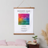 Tapisserie Suspendue Texte du logo d'entreprise Modèle personnalisable (Chambre à coucher)