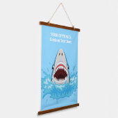 Tapisserie Suspendue Texte personnalisé Funny Shark (Angulaire)