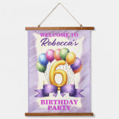 Tapisserie Suspendue Thème Balloon 6e anniversaire (Recto)
