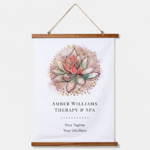 Tapisserie Suspendue Thérapiste Spa de guérison Succulente Yoga Cliniqu
