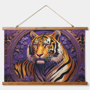Tapisserie Suspendue Tigre en violet