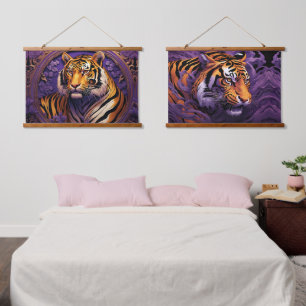Tapisserie Suspendue Tigre en violet