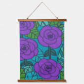 Tapisserie Suspendue Tons cool Jungle Floral Art (Recto)