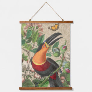 Tapisserie Suspendue Toucan Jungle Tropical Bird Belle antique