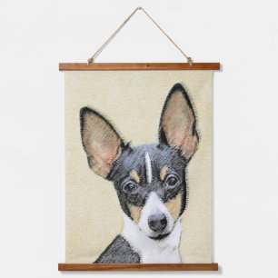 Tapisserie Suspendue Toy Fox Terrier Peinture - Cute Original Chien Art