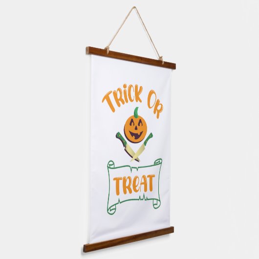 Tapisserie Suspendue Tracer ou traiter les os croisés Halloween visage (Angulaire)