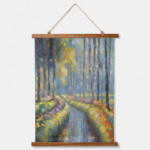 Tapisserie Suspendue Tranquil River Path Impressionniste Paysage Art
