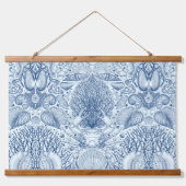 Tapisserie Suspendue Trésors de plage en bleu (Devant)