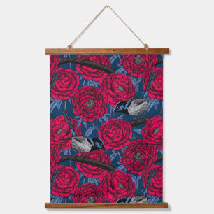 Tapisserie Suspendue Troglodytes dans les pivoines