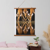 Tapisserie Suspendue Trois impalas boivent ensemble la nuit (Chambre à coucher)