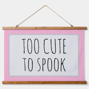 Tapisserie Suspendue Trop mignon pour effrayer décoration Halloween ros