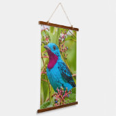 Tapisserie Suspendue Tropical Blue Spangled Cotinga Rainforest Bird (Angulaire)