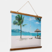 Tapisserie Suspendue Tropical Escape – Serene Beach Paradise (Angulaire)