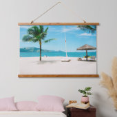 Tapisserie Suspendue Tropical Escape – Serene Beach Paradise (Chambre à coucher)