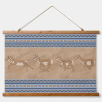 Troupeau d'Antilopes Pronghorn du Sud-Ouest avec B