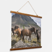 Tapisserie Suspendue Troupeau De Chevaux, Près De Hofn, Islande (Angulaire)
