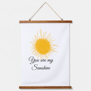 Tapisserie Suspendue tu es mon soleil jaune orange rayons de soleil ajo