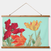 Tapisserie Suspendue Tulide perroquet, Floral (Devant)