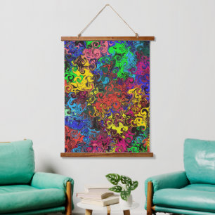 Tapisserie Suspendue Twirlers colorés Abstraits /