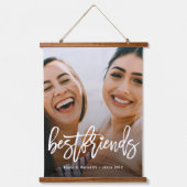 Tapisserie Suspendue Typographie de script Bestfriends Photo (Recto)
