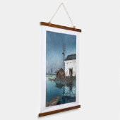Tapisserie Suspendue ukiyoe - hasui - m02 - Ushibori sous la pluie - (Angulaire)