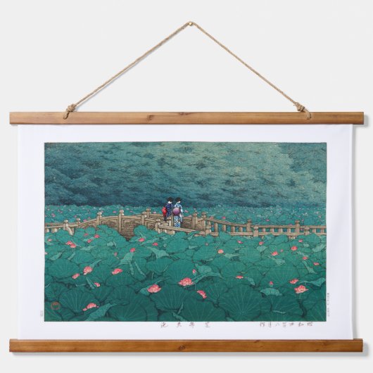 Tapisserie Suspendue ukiyoe - hasui - m05 - Bentenike Pond, Shiba - (Devant)
