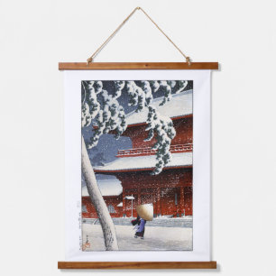 Tapisserie Suspendue ukiyoe hasui n04 Temple Zōjō-ji à Shiba