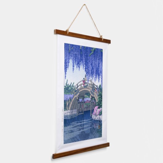 Tapisserie Suspendue ukiyoe - hasui - No.34 Wisteria à Kameido - (Angulaire)