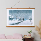 Tapisserie Suspendue ukiyoe - hasui - No.3 Neige à Tsukishima - (Chambre à coucher)