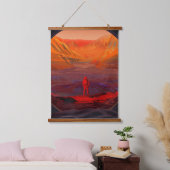 Tapisserie Suspendue Un Astronaute Sur Mars (Chambre à coucher)