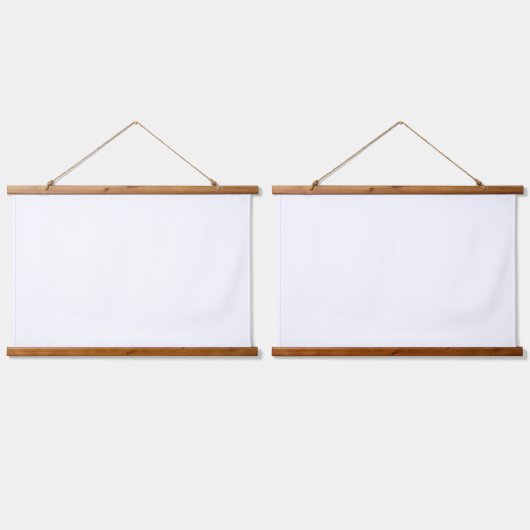 Tapisserie Suspendue Un carré blanc entouré d'une bordure noire distinc (Double)