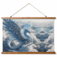 Un dragon superbe entouré de nuages