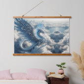 Tapisserie Suspendue Un dragon superbe entouré de nuages (Chambre à coucher)