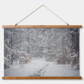 Tapisserie Suspendue Un sentier dans une forêt d'hiver et des branches  (Recto 2)