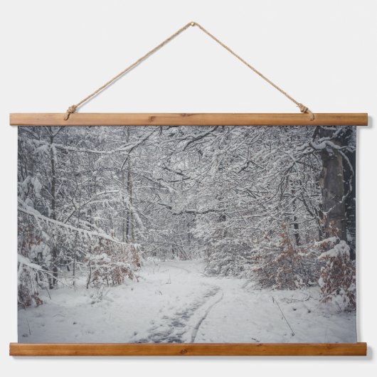 Tapisserie Suspendue Un sentier dans une forêt d'hiver et des branches (Recto 2)