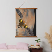 Tapisserie Suspendue Un vaisseau Spacecraft Orbitant Mars. (Chambre à coucher)