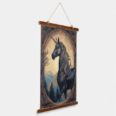 Tapisserie Suspendue Unicorne noire Nouveau (Angulaire)
