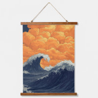 Vague océanique japonaise rétro Art esthétique