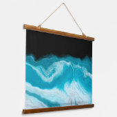 Tapisserie Suspendue Vagues bleues et Marbres blancs (Angulaire)