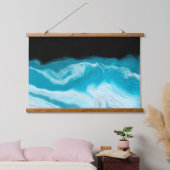 Tapisserie Suspendue Vagues bleues et Marbres blancs (Chambre à coucher)